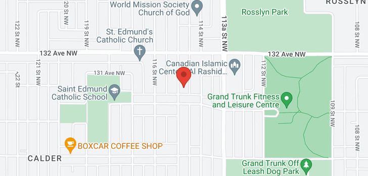map of 13023 115 ST NW